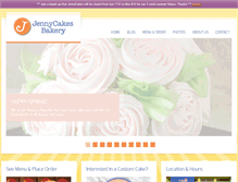 Tablet Screenshot of jennycakesbakery.net